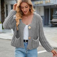 Chaqueta de Punto para Mujer Vintage Coreana Cuello en V, Moda Tendencia 2024, Attractiva - details 7