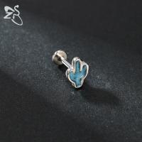 ZS 1 pieza 16G Piercing de labio Labret de acero inoxidable para mujeres y niñas, colorido, con forma de luna y mariposa, para cartílago, tragus y hélice, 8MM - details 11