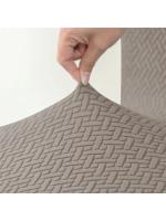 Cubierta de Taburete Ottoman Cuadrado Diseño Elástico Cubiertas de Pies de Jacquard - details 2
