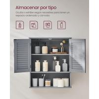 Armario de Pared para Baño Armario Colgante Armario de Almacenamiento con Estante Ajustable - details 12