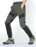Pantalones de secado rápido delgados para senderismo impermeables para hombre, Softshell de montaña con cinturón - details 8