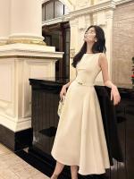 Regalo de cumpleaños, diseño de alta gama, vestido blanco francés certificado, banquete, heredera rica, vestido ceñido a la cintura para mujer - details 6