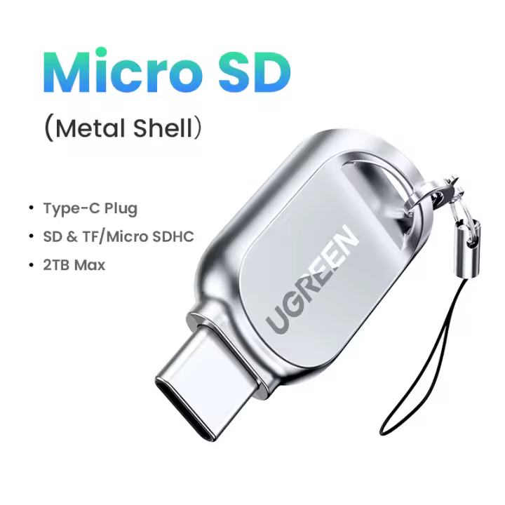 UGREEN Lector de tarjetas TF USB C Lector de tarjetas Micro SD USB 3.0 Tipo C Adaptador de lector de tarjetas de memoria OTG - 1