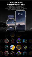 Reloj inteligente ET492 para hombre y mujer, dispositivo con asistente de voz NFC, detección de ritmo cardíaco, llamada de emergencia SOS, linterna, AMOLED, novedad de 2025 - details 17