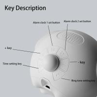Reloj despertador con luz nocturna para niños, alarma multifuncional con control de voz, termómetro para el hogar - details 7