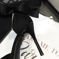 Zapatos de tacón negros para mujer, novedad de verano 2023, diseño de marca, cuentas, perlas, boda, tacones altos nupciales, zapatos sexis de punta estrecha para fiesta y baile - details 5