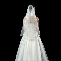 Velo de novia corto y sencillo de tul de dos capas con peine, velo de novia blanco marfil para novia, accesorios de boda - details 4