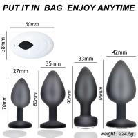 Juego de Control Remoto Inalámbrico Vibrador Anal Entrenador Masajeador Prostatal de Silicona - details 2