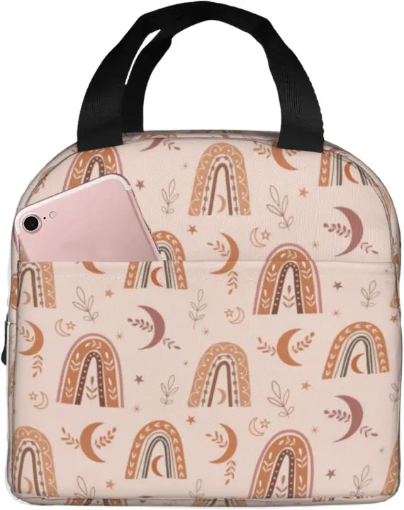 Fiambrera con estampado de flamenco para mujer y adulto, bolsa de almuerzo aislada, bolsa de mano más fresca - 1