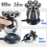 Afeitadora Eléctrica Wet Dry para Hombres Kit de Aseo con Recargable Máquina de Afeitar Cabeza Baldada con Pantalla LCD - details 1