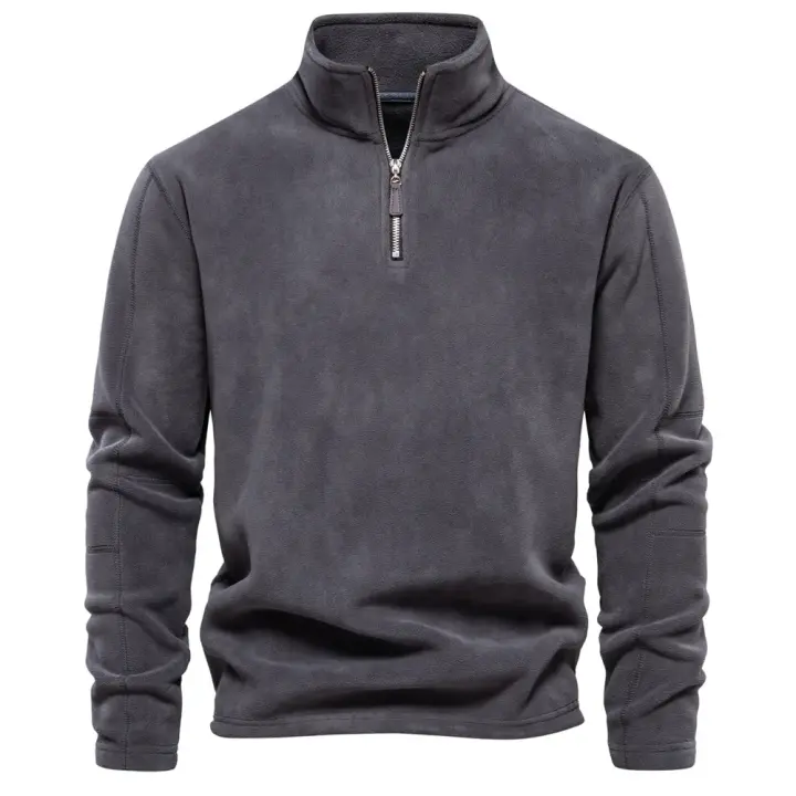 día del padre día del padre 2025 Sudadera con capucha informal al aire libre Sudadera con cuello con cremallera cálida para hombre Diseño de alta calidad Sudadera con capucha caliente para hombre - 1