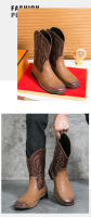 Botas vaqueras altas bordadas de moda occidental, botas personalizadas de otoño e invierno, botas de hombre. - details 7