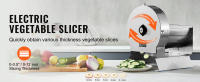 SucceBuy Rebanadora eléctrica de verduras, acero inoxidable, convertible a manual, espesor ajustable 0-12 mm/0-0,5 pulgadas, ideal para frutas y verduras como patatas y tomates - details 0