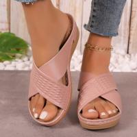 zapatos de zapatilla de tacón de cuña de verano para mujer - details 1