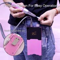 Lima eléctrica portátil E inalámbrica para manicura y pedicura, máquina profesional personalizada de 35000 RPM, recargable, para salón de belleza - details 12