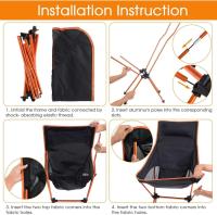 Silla de Camping Plegable de Tela Oxford Ultra Ligera para Exteriores Ideal para Pesca, Barbacoa, Festivales, Picnics, Playas - details 2