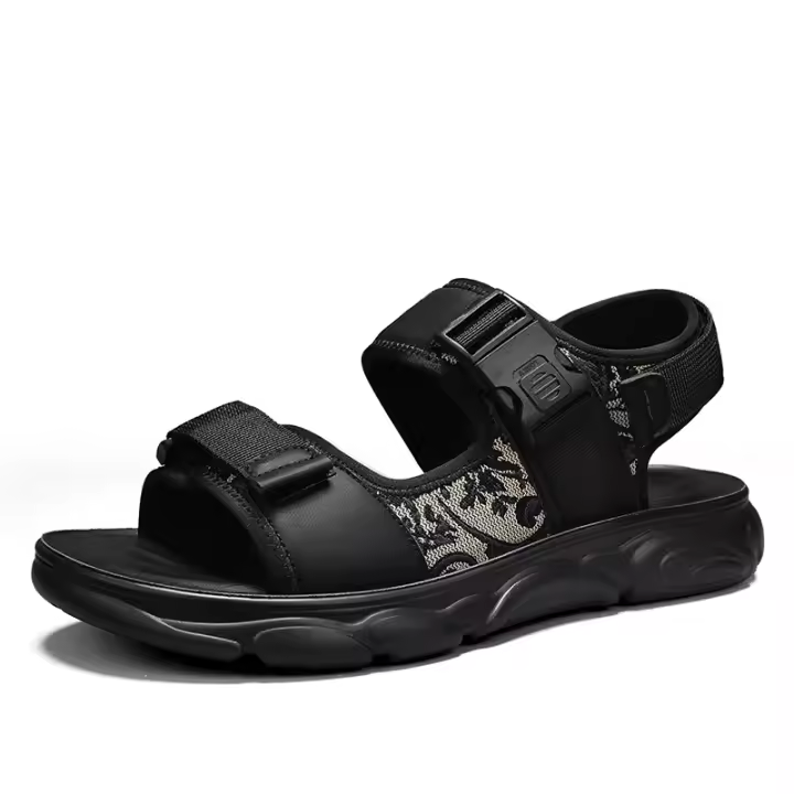 Sandalias deportivas de verano para hombre, zapatos de senderismo acuático para playa, cómodas, transpirables, informales, antideslizantes, para interiores y exteriores - 1