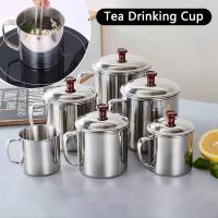 Taza de té portátil de acero inoxidable, vaso de Metal para beber, café de Camping, viaje al aire libre, taza de Camping con cubierta - details 2