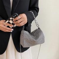 Bolso de noche con diamantes brillantes para mujer, bolsa de lujo con diamantes de imitación para banquete, con cadena de Metal, a la moda, 2024 - details 1