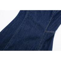 OUWU- Vestido Vaquero Corto Para Mujer, Prenda Ajustada Con Cuello Redondo Y Cintura Sin Mangas, Novedad De Primavera 2025 - details 4