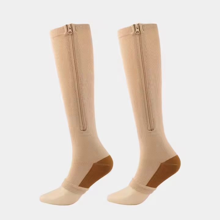 Calcetines de compresión antivenas varicosas, cuidado médico, Edema de circulación sanguínea, calcetines hasta la rodilla para diabéticos - 1