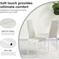 Sillas de Comedor Juego de 4 Sillas de Metal para Cocina, Silla de Mesa Comoda Silla con Asiento Tapizado, Negro - details 65