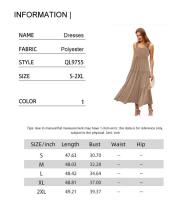 2025 vestido largo sin espalda cansado y suave informal de verano para mujer, vestido estilo chaleco - details 0