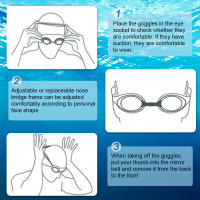 Gafas de Natación Profesionales para Miopía Anti- Niebla UV para Hombres y Mujeres Material de Silicona Deportes Acuáticos - details 9