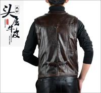 Chaleco de cuero para hombre, resistente al viento en otoño e invierno, chaleco hip-hop con cuello en V, sin mangas de color sólido punk para hombre - details 1