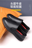 Zapatos de los hombres de primavera de un pedal zapatos casuales de suela suave mocasines de piel de vaca transpirable versátil cuero beanie zapatos - details 2