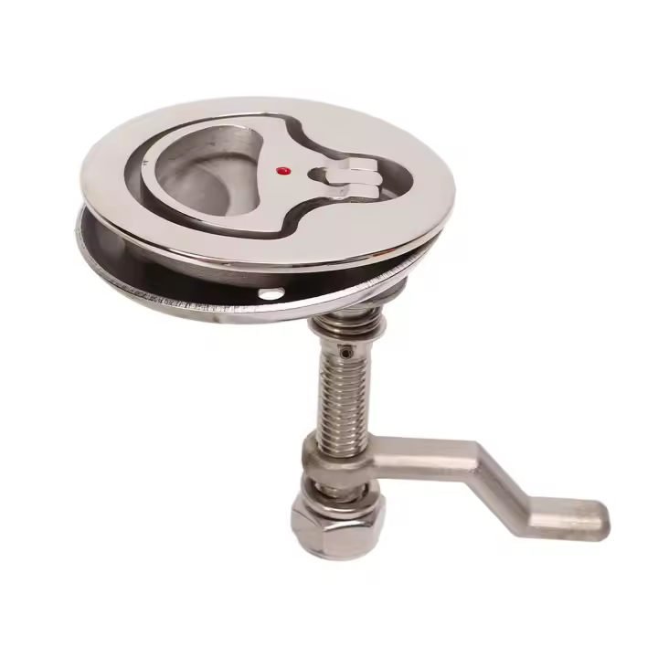 Pestillo de leva para barco, pestillo de escotilla ajustable pulido de acero inoxidable 316 con placa trasera para barco marino - 1
