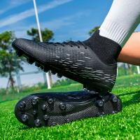 Zapatos de Fútbol de Caña Alta Ultraligeros Zapatillas de Fútbol Antideslizantes para Entrenamiento en Césped, Nuevos 2024 - details 12
