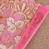 Útil abanico plegable de mano de estilo chino, abanico decorativo de encaje con mango de plástico con anillo de ventilador, abanico plegable Vintage, regalo para mujer - details 2