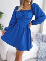 Elegante Vestido de Manga Larga con Volantes para Mujer Estilo Retro Suelto A Línea - details 13