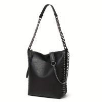 Bolso tote de moda para mujer, bolso bandolera informal con remaches de gran capacidad estilo Punk Y2K, adecuado para uso diario - details 6