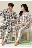 Pijamas 100% Algodón Estilo Casual para Hombre y Mujer Conjunto de 2 Piezas - details 9