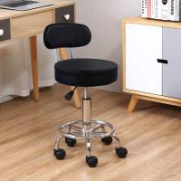 Bar telesilla Silla giratoria banqueta experimentales heces Aprendizaje Belleza Silla Alta Trasera Regulable en Altura con Ruedas (Negro) - details 3