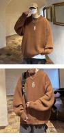 Suéter holgado de cuello medio alto para hombre con forro de terciopelo - details 2