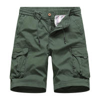 Pantalones Cargo de Algodón 100% para Hombres Cintura Elástica, Múltiples Bolsillos, Estilo Táctico Militar de Verano - details 1
