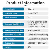 Medidor Digital de temperatura de alimentos para carne, cocina, agua, leche, sonda de alimentos, termómetro, barbacoa, horno electrónico, herramienta de medida - details 7