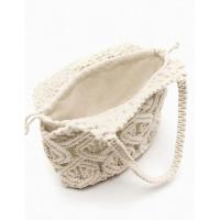 Bolso de Hombro de Playa de Algodón Tejido a Mano Bolso de Mano Blanco de Gran Capacidad para Chicas de Verano - details 4