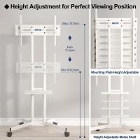 Bontec Soporte Universal para TV Móvil, Compatible con Plasma LCD/LED/OLED, 32-85 Pulgadas, Carga Máxima 60kg, MAX VESA 600 x 400 mm - details 9