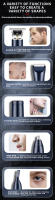 Kemei-cortadora de pelo multifunción 5 en 1 para hombre, Afeitadora eléctrica inalámbrica, recargable, para cejas y orejas - details 2