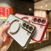 Funda de Silicona de Lujo Transparente Magnética Carga Inalámbrica Magsafe para Samsung Galaxy S20, S21, S22, S23, S24 Ultra Plus Accesorios de Electrónica - details 0