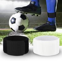Espinilleras de fútbol, cinta de vendaje fijo, almohadillas para espinillas, evita caídas, Vendaje deportivo elástico ajustable, blanco, 1 par - details 5