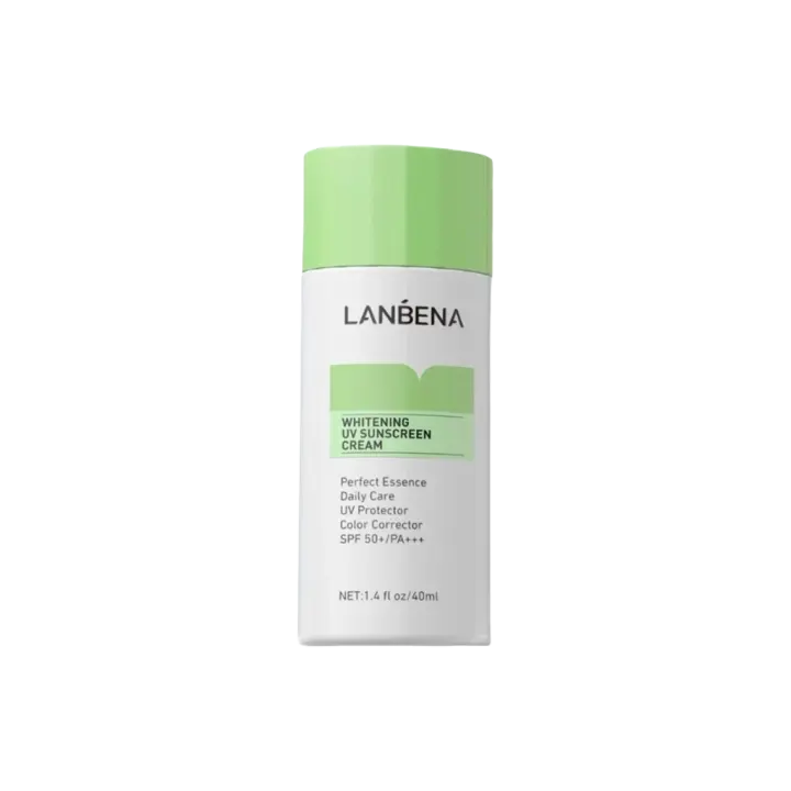 LANBENA crema blanqueadora de protección solar UV herramienta hidratante para el cuidado de la piel SPF50 + para maquillaje desnudo - 1