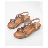 Sandalias de Mujer Verano 2025 |   Zapatos Bohemios Étnicos con Cristales |   Sandalias Deportivas Playa Suela Blanda Antideslizante - Moda Elegante y Confort - details 38