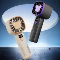 Con pantalla de visualización ventilador de mano 5 velocidades ajustable recargable de alta velocidad Mini ventilador refrigeración de bajo ruido - details 5