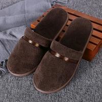Zapatillas desechables de invierno para hombre y mujer, Zapatillas de casa de Hotel, sandalias de viaje portátiles antideslizantes, chanclas suaves y cálidas de lana Coral, 1 par - details 18