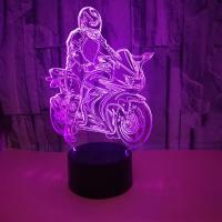 Lámpara de ilusión 3D para montar en motocicleta Luz de noche LED para cabeza - details 4